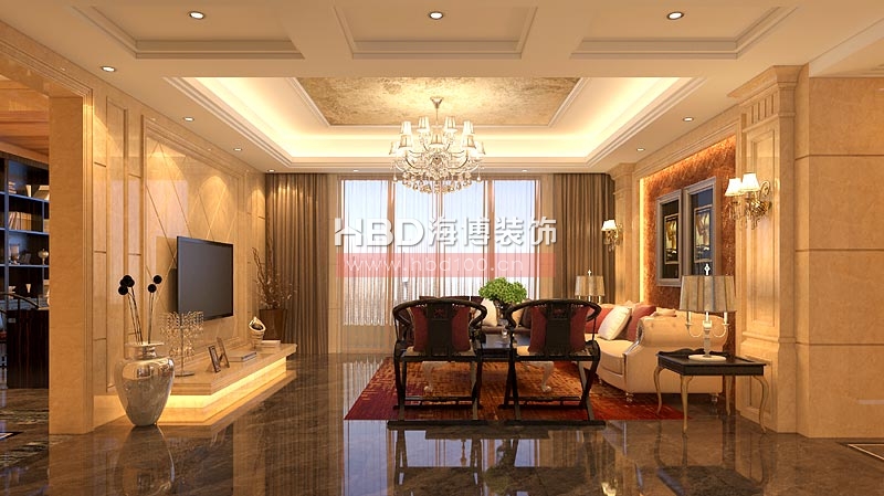 簡約時尚別墅裝修設(shè)計,客廳設(shè)計效果圖.jpg