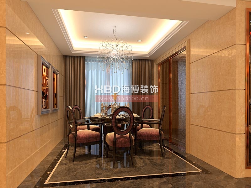 簡約時尚別墅裝修設(shè)計,餐廳設(shè)計效果圖.jpg